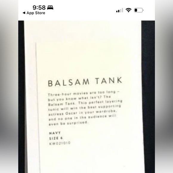 Kit + Ace Balsam Tank Navy Size XL - Picture 6 of 6